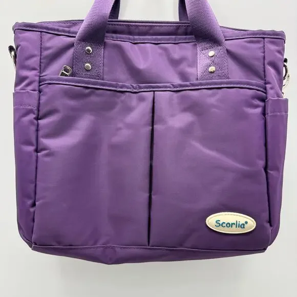Scorlia Insulated Lunch Tote Cooler Bag in Purple - Picture 2 of 10
